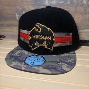 Grassroots Method Man Wu Tang Clan Snapback Hat Black Yellow Bee Logo L/XL Rare